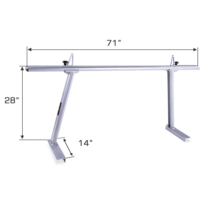 AA-Racks Adjustable Aluminum Pick-Up Truck Ladder Rack (No drilling required) (APX25) - AA Products Inc