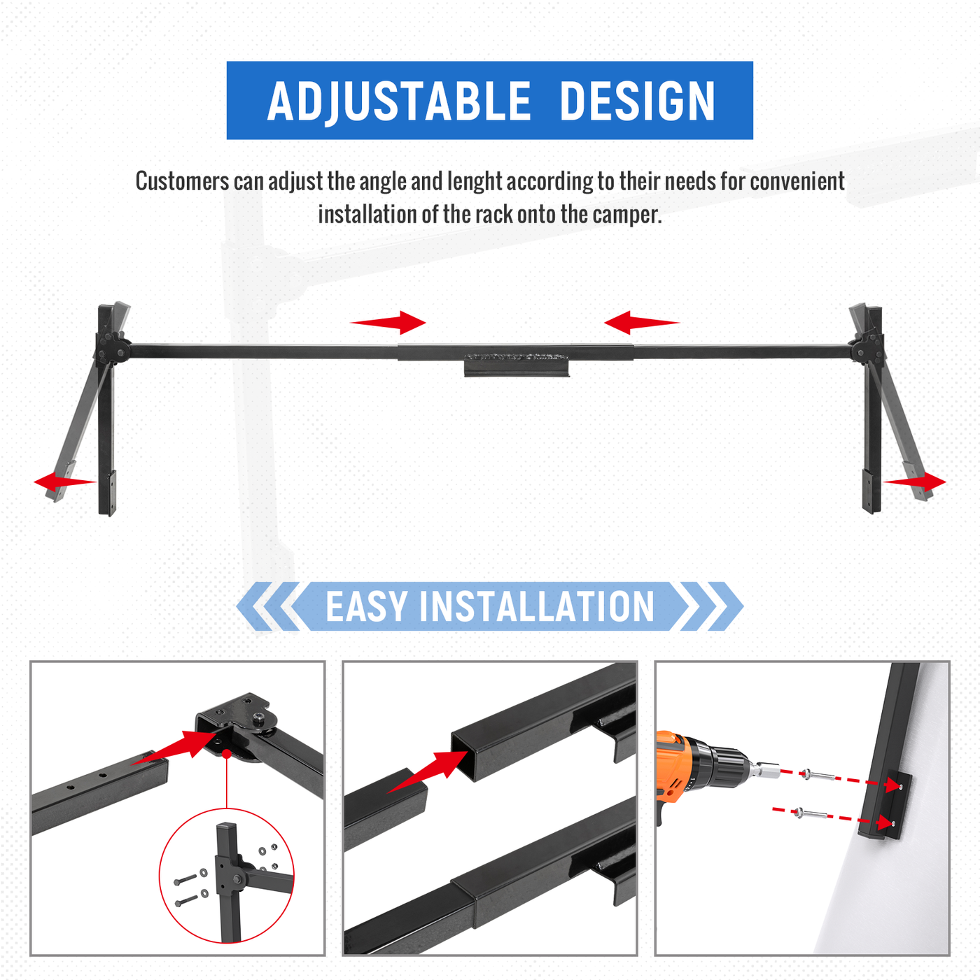 AA-Racks Model X-TCR Universal Truck Caps & Topper Ladder Rack 2 Bar ...