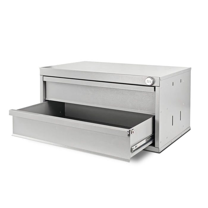 AA Products Model DW-2650 2 Tiers Drawer Cabinet with Password Lock Designed for Tools Room, Utility Room, Workplace, Carriage, Garage. 25.75’’W x 12.5’’H x 15.6”D - Sold individually - AA Products Inc