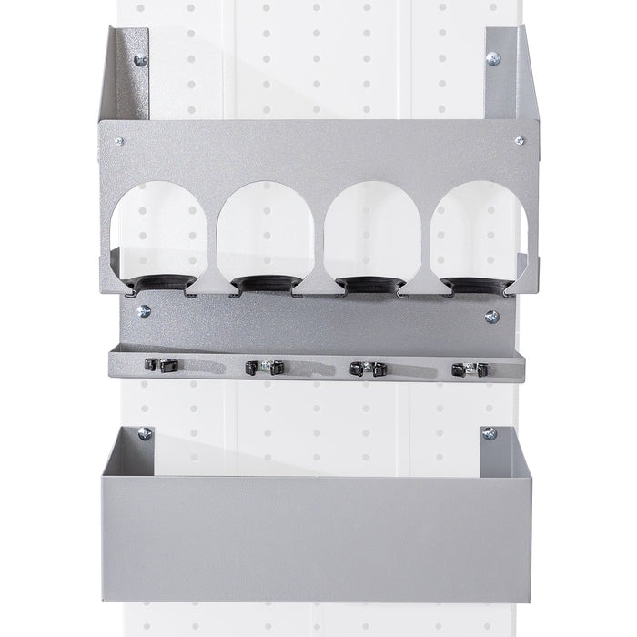 AA Products P-SH-Power Tool Organizer Wall Mount Designed for 16''D Van Shelving Storage, Three Layer 13" W Steel Power Tool Charging Station Organizer(P-SH-PTO-16) - AA Products Inc