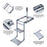 AA Products Aluminum Foldable Tailgate Ladder Rack with Two Step Pad Rung Retractable Truck Tailgate Step with Stable Handrail, Wide Pedals for Work Flatbed Trucks and Equipment Trailers Easy Install Capacity 300 lb (APTL-03) - AA Products Inc