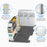 AA Products Model PT-SP-LR-DKWB Steel Cargo Van Safety Partition Equipped with Acrylic Custom Window Board, Low Roof Protective Bulkhead with Door Kit Fit for Full Size Sprinter Vans Grey