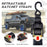 AA-Racks Heavy Duty Retractable Ratchet Straps (2 Pack) - 2 Inch x 9 Ft 3300lbs Break Strength, Tie Down Straps for Securing Cargo, Truck Rack Ratchet Strap Kit with S-Hooks - AA Products Inc