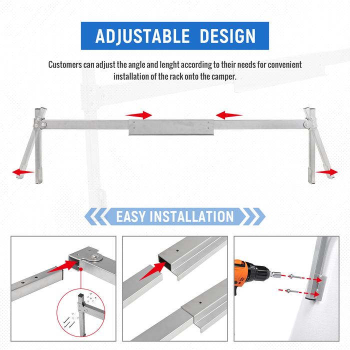 Tcr Rack AA-Racks Model AX-TCR Universal Aluminum Extendable Truck Caps Ladder ...