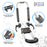 AA-Racks 2 Pair J-Bar Foldable Aluminum Kayak Rack Roof Top Mount with 16 Ft Ratchet Lashing Straps, Folding Carrier for Your Canoe, SUP and Kayaks on SUV Car Truck (KAX125) - AA Products Inc