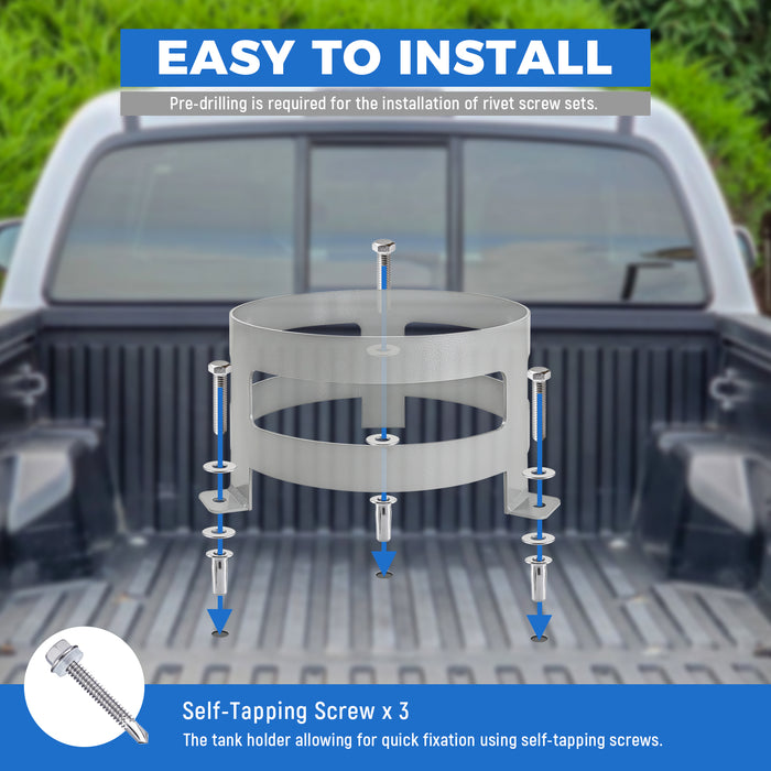 AA Products Model TH-11-6 Propane Tank Holder - Secure Cylinder Rack Stand Perfectly Fits Less Than 10" Diameter Propane Tanks- Ideal for Garage, Vehicle Transport & Factory Storage