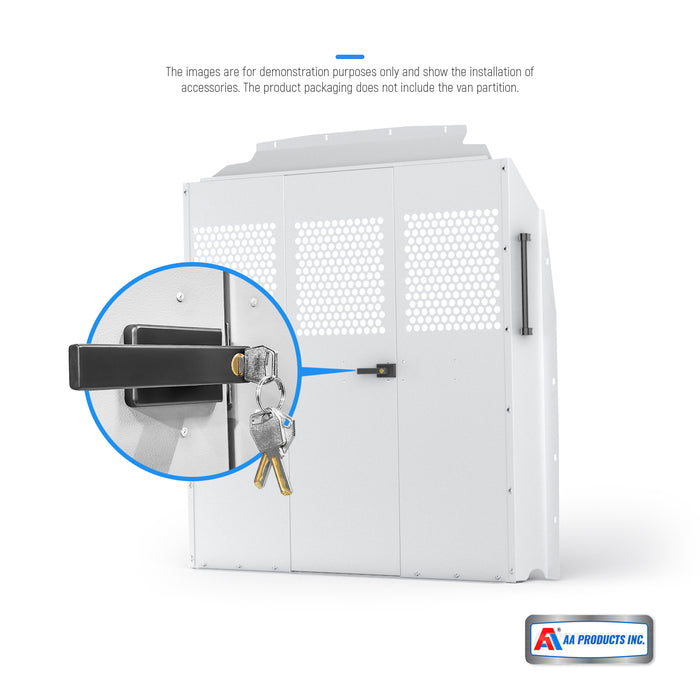AA Products Model P-PT-DK Partition Swing Door Conversion Kit Fit for AA Van Safety Partition (P-PT-DK) - AA Products Inc