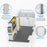 AA Products Model PT-PR-DKWB Steel Cargo Van Safety Partition Equipped with Acrylic Custom Window Board, High/Low Roof Protective Bulkhead with Door Kit Fit for ProMaster Full Size Vans - AA Products Inc