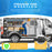 AA Products Model PT-TR-LR-DKWB Steel Cargo Van Safety Partition Low Roof Protective Bulkhead Equipped with Acrylic Custom Window Board and Dook Kit Fit for Transit Full Size Vans - AA Products Inc