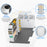 AA Products Model PT-TR-MR-DKWB Cargo Van Safety Partition Equipped with Acrylic Custom Window Board, Medium Roof Protective Bulkhead with Door Kit Fit for Transit Full Size Vans (PT-TR-MR-DKWB) - AA Products Inc