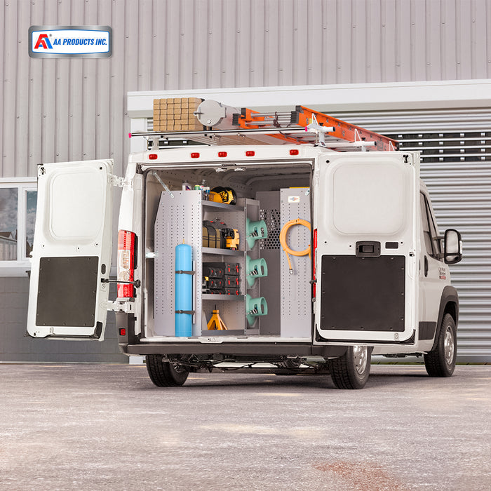 AA Products Model SH-BH-A Steel Propane Tank Holder Compatible with Van Shelving, Includes 4.9 FT  Nylon Straps, Cylinder Wall Mounted Bracket Fit for 3L/6L/9L Fire Extinguishers - AA Products Inc