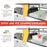 AA-Racks Model X3339 Low-Profile Steel Utility Pick-Up Truck Ladder Rack Compatible with Toolbox with 55'' Side Bar Over Cab Ext. Black - AA Products Inc