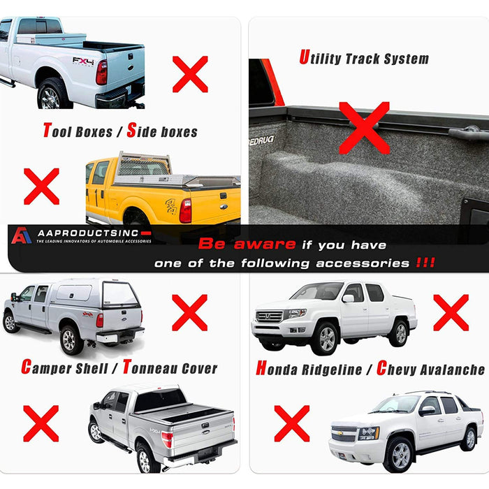 AA-Racks Model RX39-LC Truck Bed Ladder Rack Quick-Open Rotatable Rear Bar Side Bar with Long Cab Ext(RX39-LC) - AA Products Inc