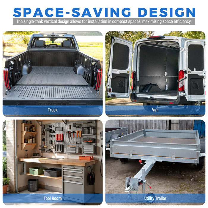 AA Products Model TH-11-6 Propane Tank Holder - Secure Cylinder Rack Stand Perfectly Fits Less Than 10" Diameter Propane Tanks- Ideal for Garage, Vehicle Transport & Factory Storage