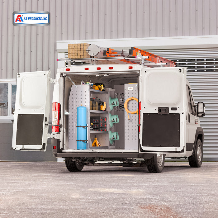 AA Products Model SH-BH-B Steel Propane Tank Holder Compatible with Van Shelving, Propane Bottle Holder with 4.9 FT &nbsp;Nylon Straps, fit for 3L/6L/9L Fire Extinguishers - AA Products Inc