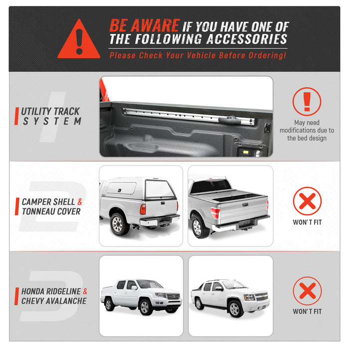 AA-Racks Low Profile Aluminum Truck Bed Rack for Trucks and Trailers with Open Rails (300lb On Road Capacity) (APX2503)