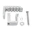 AA-Racks P-AC-10 Aluminum Mounting Clamps Truck Cap Topper Camper Shell for Ford Super Duty Trucks F-250 F-350, Set of 4 - Black(P-AC(4)-10） - AA Products Inc