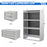 AA Products Drawer Cabinet Set with Password Lock Designed for 16" D AA Van Shelving, Set of 2 Steel Sliver Storage Cabinet for Van, Utility Garage(DW-A50B30) - AA Products Inc