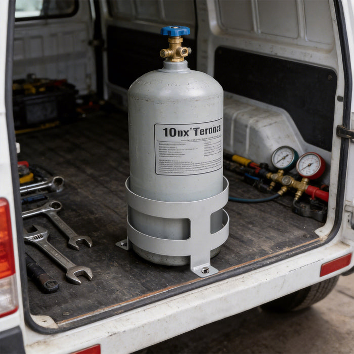 AA Products Model TH-11-6 Propane Tank Holder - Secure Cylinder Rack Stand Perfectly Fits Less Than 10" Diameter Propane Tanks- Ideal for Garage, Vehicle Transport & Factory Storage