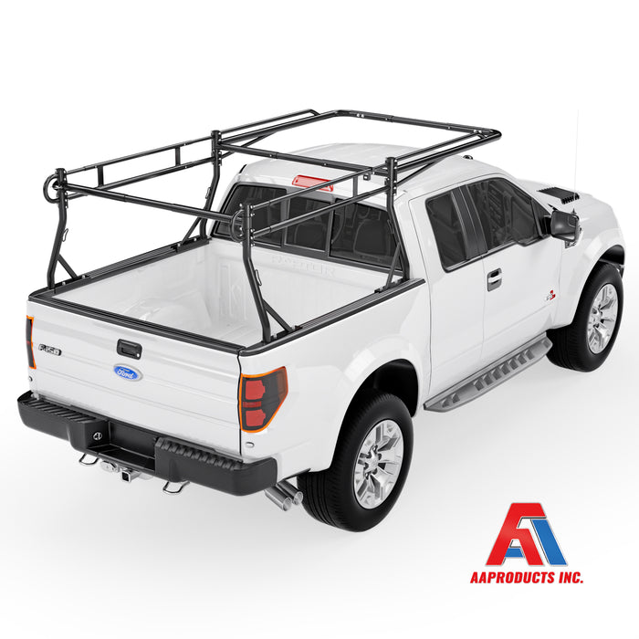 AA-Racks Model RX39-LC Truck Bed Ladder Rack Quick-Open Rotatable Rear Bar Side Bar with Long Cab Ext(RX39-LC) - AA Products Inc
