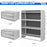 AA Products 2 Drawer Cabinet Set with Password Lock Designed for 16" D AA Van Shelving, Set of 2 Steel Storage Cabinet for Van, Utility Garage, 25.75’’W x 12.5’’H x 15.6”D(DW-B50(2）） - AA Products Inc