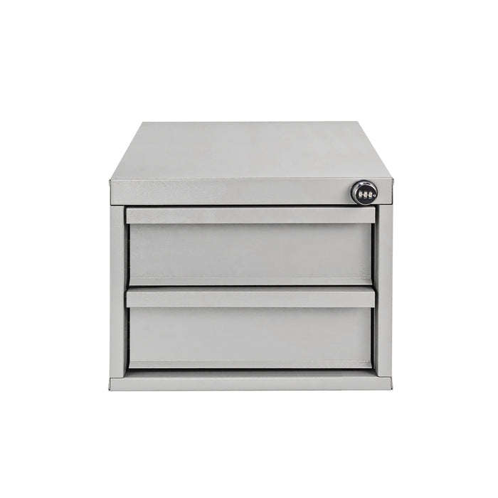 AA Products Model DW-1650 2 Tiers Drawer Cabinet with Password Lock Designed for Tools Room, Utility Room, Workplace, Carriage, Garage. 15.75’’W x 12.5’’H x 15.6”D - Sold individually - AA Products Inc
