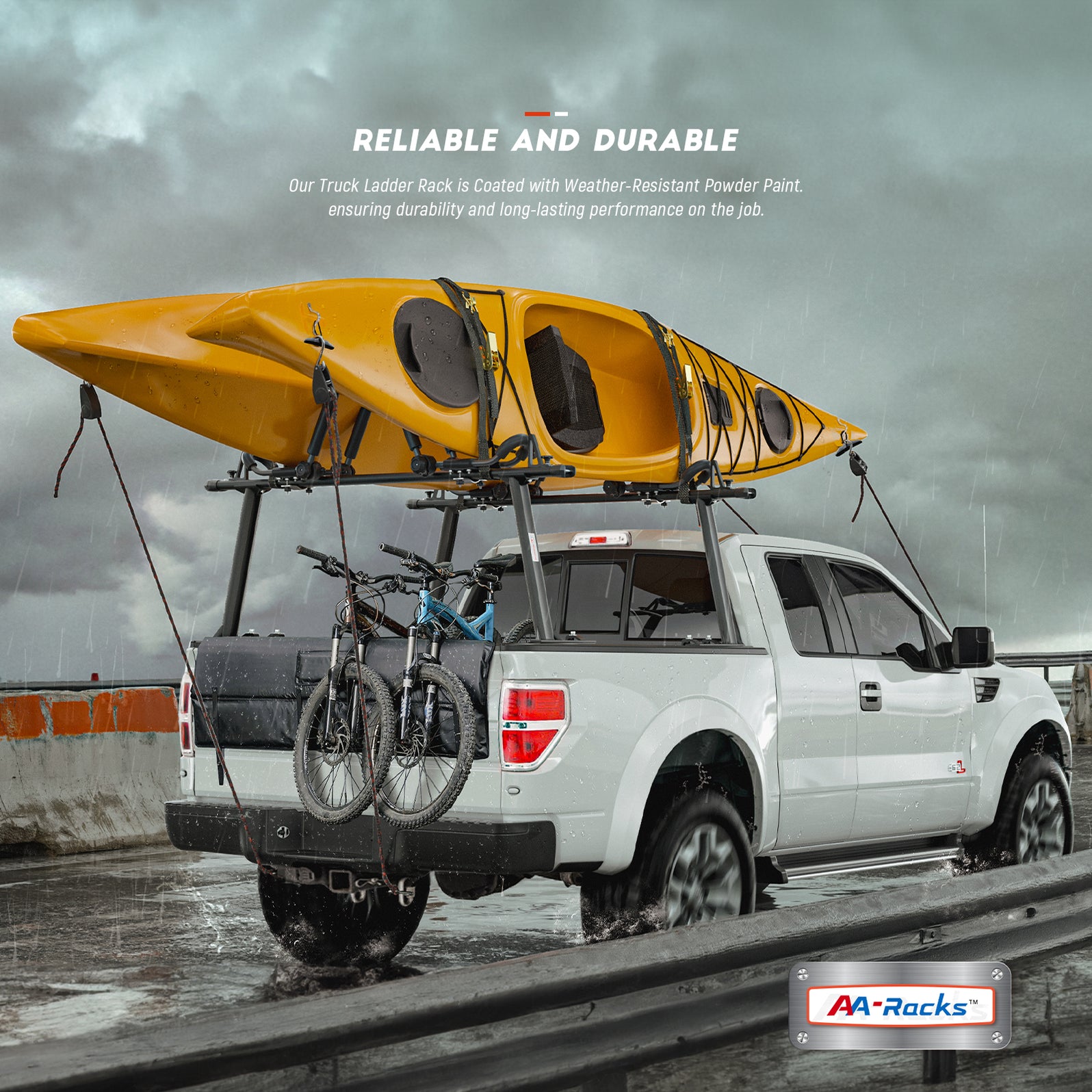 Aa Rack AA-Racks Adjustable Aluminum Pick-Up Truck Ladder Rack (No drilling ...