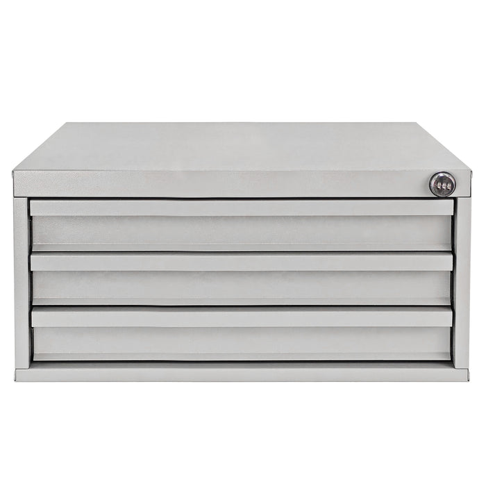 AA Products Model DW-2630 3 Tiers Drawer Cabinet with Password Lock Designed for Tools Room, Utility Room, Workplace, Carriage, Garage. 25.75’’W x 12.5’’H x 15.6”D - Sold individually - AA Products Inc