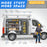 AA Products Model PT-SP-LR-DKWB Steel Cargo Van Safety Partition Equipped with Acrylic Custom Window Board, Low Roof Protective Bulkhead with Door Kit Fit for Full Size Sprinter Vans Grey