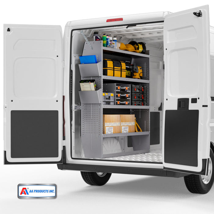 P-SH-Tote Shelf Kit for Van Shelving Storage, 3 Plastic Storage Box w/ 1 set Organizer Holder for Small Parts, Screws and Hardwares(P-SH-TSK)