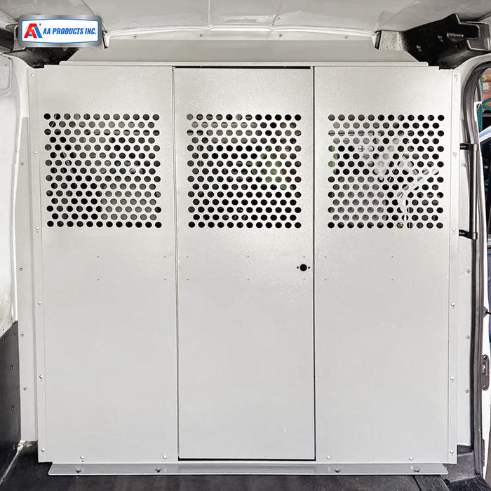 AA Products Model PT-TR-MR Cargo Van Safety Partition Medium Roof Protective Bulkhead Fit for Transit Full Size Vans (PT-TR-MR) - AA Products Inc