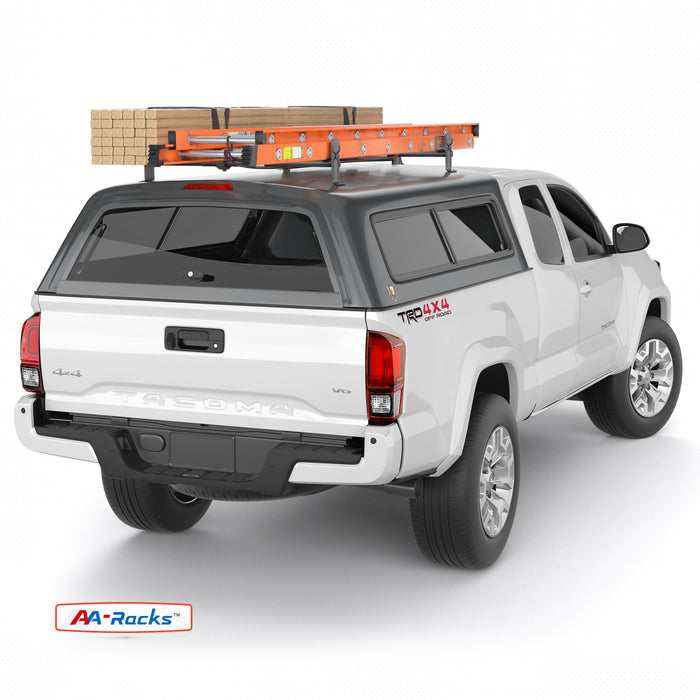 aa camper AA-Racks Universal Pickup Truck Rack Cap & Topper Camper Shell Van Roof Ladder Rack Adjustable Steel (DX36-Camper)
