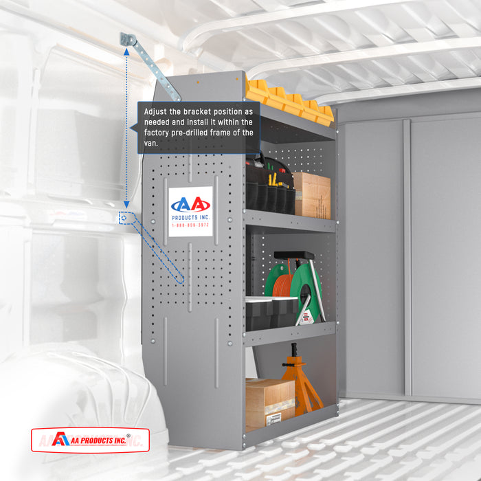 AA Products Steel Van Shelving Storage System Fits for NV 200, Transit Connect 2014+ and Chevy City Express（SH-4303） - AA Products Inc