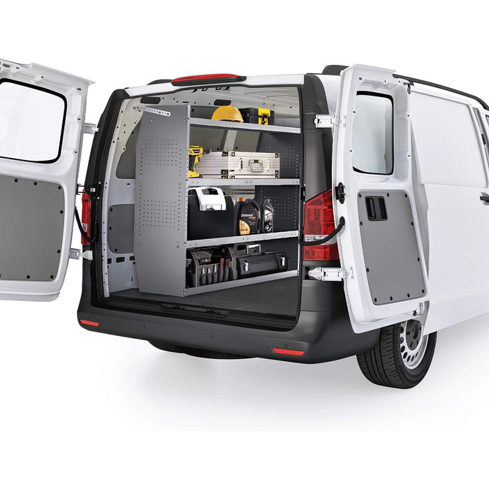 AA Products SH-4304(2) Steel Van Shelving Storage System Fits for NV200, Transit Connect 2014+, Promaster City and Chevy City Express - AA Products Inc