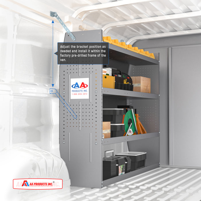 SH-4305 Steel Van Shelving Storage System Fits for NV200, Transit Connect 2014+, Promaster City and Chevy City Express（SH-4305） - AA Products Inc