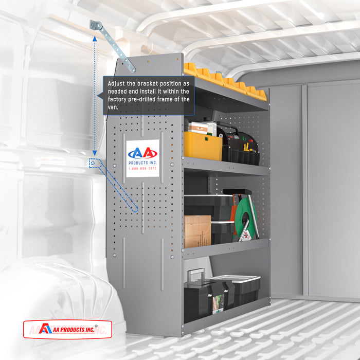 SH-4304 Steel Van Shelving Storage System Fits for NV200, Transit Connect 2014+, Promaster City and Chevy City Express（SH-4304) - AA Products Inc