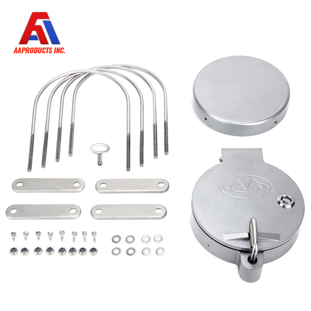 AA Products Universal Conduit Carrier Kit Fit 4" PVC Pipe, No Drilling Required, Silver - AA Products Inc