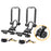 AA Racks Steel Double Folding Kayak Carrier Canoe J-Bar Roof Top Mount Racks for Car SUV Truck with Tie Down Straps (KX-200) - AA Products Inc