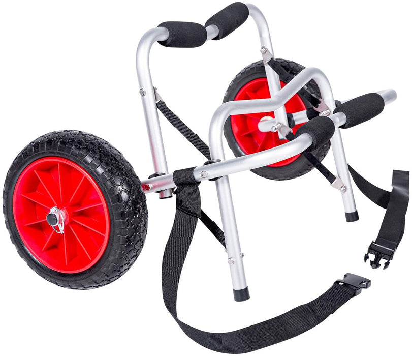 AA Products Kayak Canoe Carrier Cart Dolly Trailer Tote Solid Wheel Tires Hold up to 150 lb, Comes with Secure Buckle Straps(AKC-01) - AA Products Inc