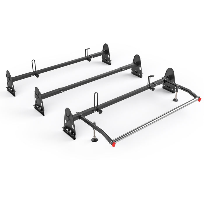 AA-Racks Universal Van Ladder Roof Racks Adjustable Steel Rack with Rear Cargo Roller - (RX27) - AA Products Inc