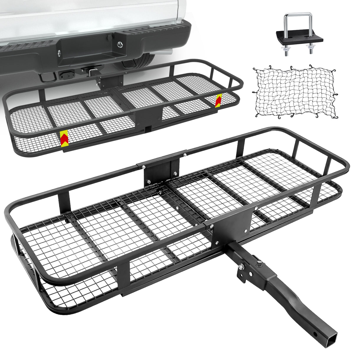 AA Products Hitch Mount Cargo Carrier with Cargo Net 60