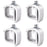 AA-Rack Aluminum Mounting C-clamps For No Drilling Truck Rack & Camper Shell (P-AC-01) - AA Products Inc