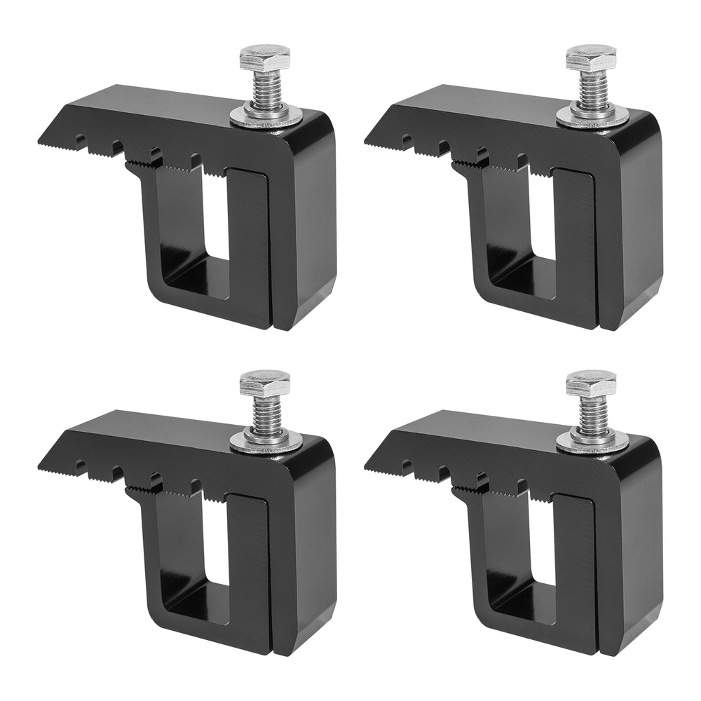 AA-Racks P-AC-10 Aluminum Mounting Clamps Truck Cap Topper Camper Shell for Ford Super Duty Trucks F-250 F-350, Set of 4 - Black(P-AC(4)-10-BLK） - AA Products Inc