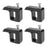 AA-Racks P-AC-10 Aluminum Mounting Clamps Truck Cap Topper Camper Shell for Ford Super Duty Trucks F-250 F-350, Set of 4 - Black(P-AC(4)-10-BLK） - AA Products Inc