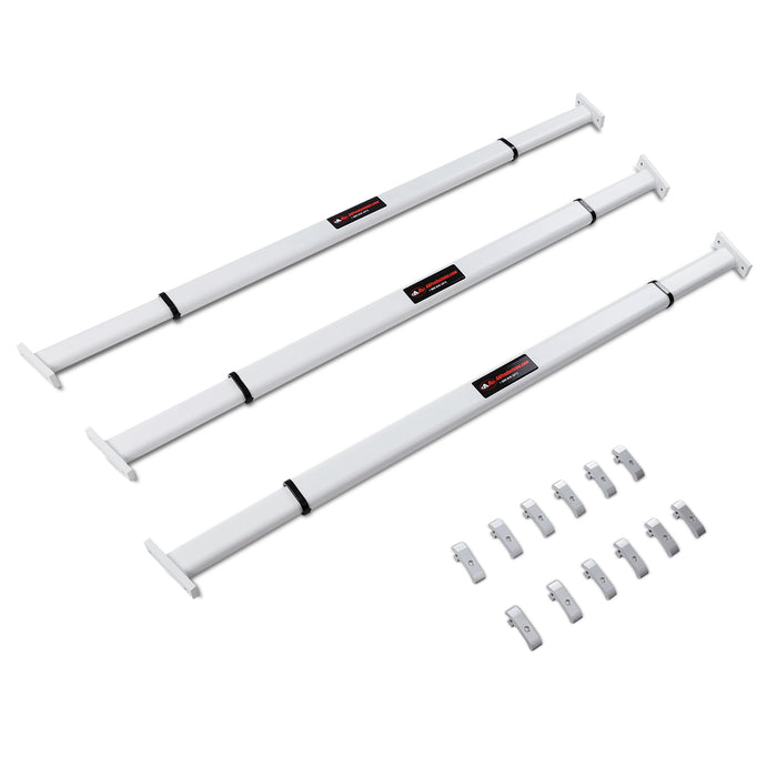 AA-Racks P-APX25 Adjustable Cross Bar for APX25 Pickup Truck Ladder Rack - Sandy White/Sandy Black (P-APX25-WG) - AA Products Inc