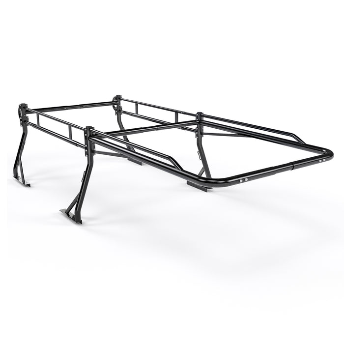 AA-Racks  Heavy Duty Pickup Truck Ladder Rack 1000Lbs with 55'' Long Cab Ext  Lumber Contractor - Black/ White (X39-LC) - AA Products Inc