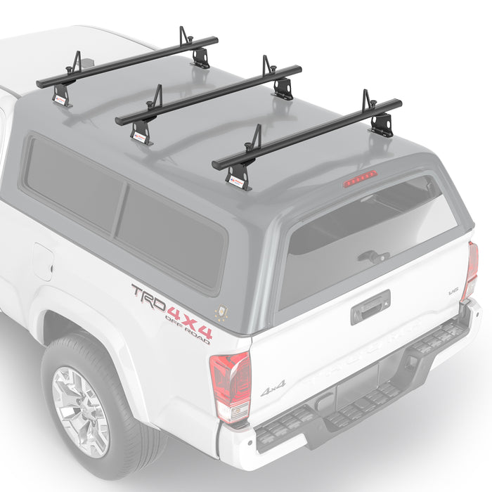 AA-Racks Aluminum 60" Universal Pickup Truck Topper Camper Shell Van Roof Rack with Load Stop Black/  White (ADX32-C) - AA Products Inc
