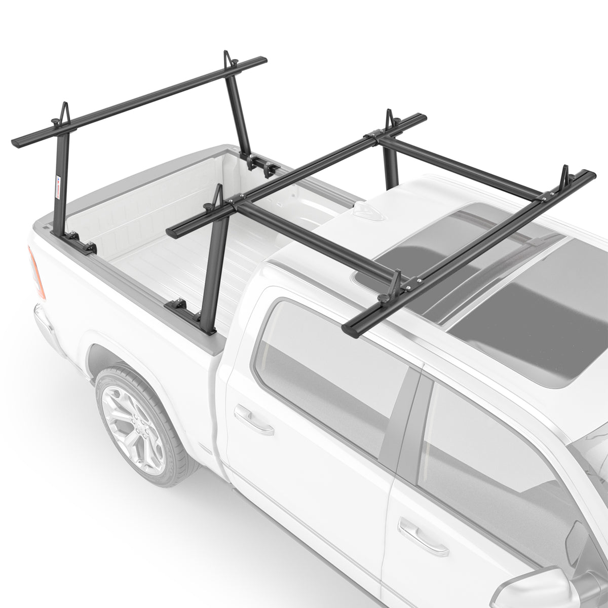 AA Racks Adjustable Aluminum Pickup Truck Ladder Racks with Cantilever Extension APX25 E 2 Packages AA Products Inc