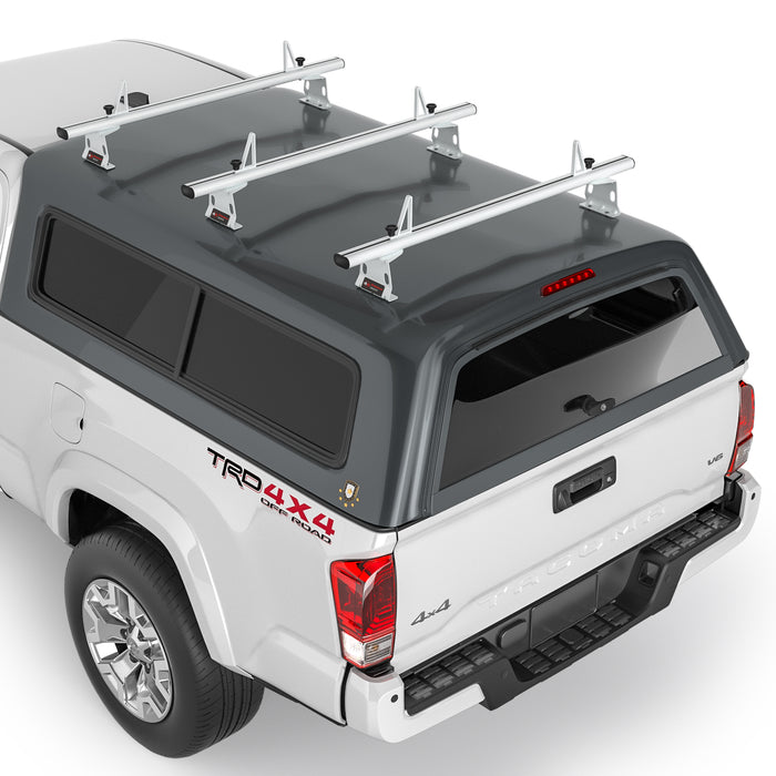 AA-Racks Aluminum 60" Universal Pickup Truck Topper Camper Shell Van Roof Rack with Load Stop Black/  White (ADX32-C) - AA Products Inc
