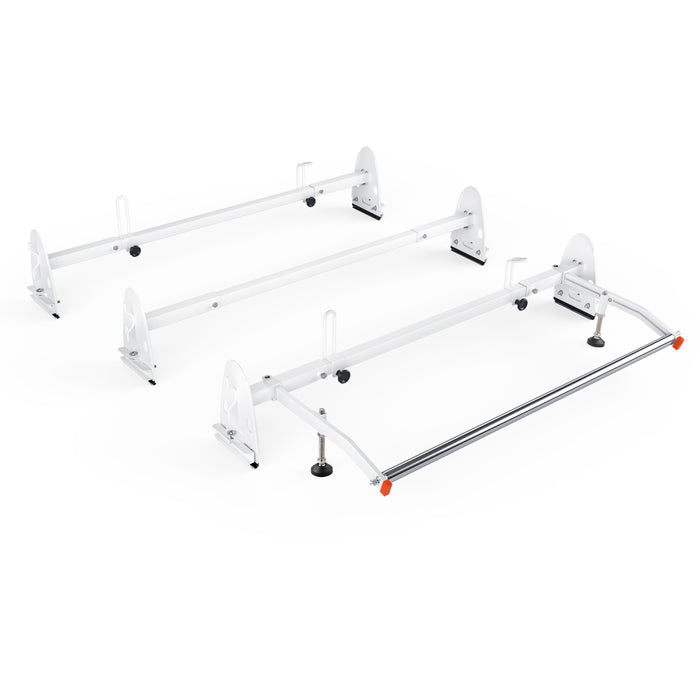 AA-Racks Universal Van Ladder Roof Racks Adjustable Steel Rack with Rear Cargo Roller - (RX27) - AA Products Inc